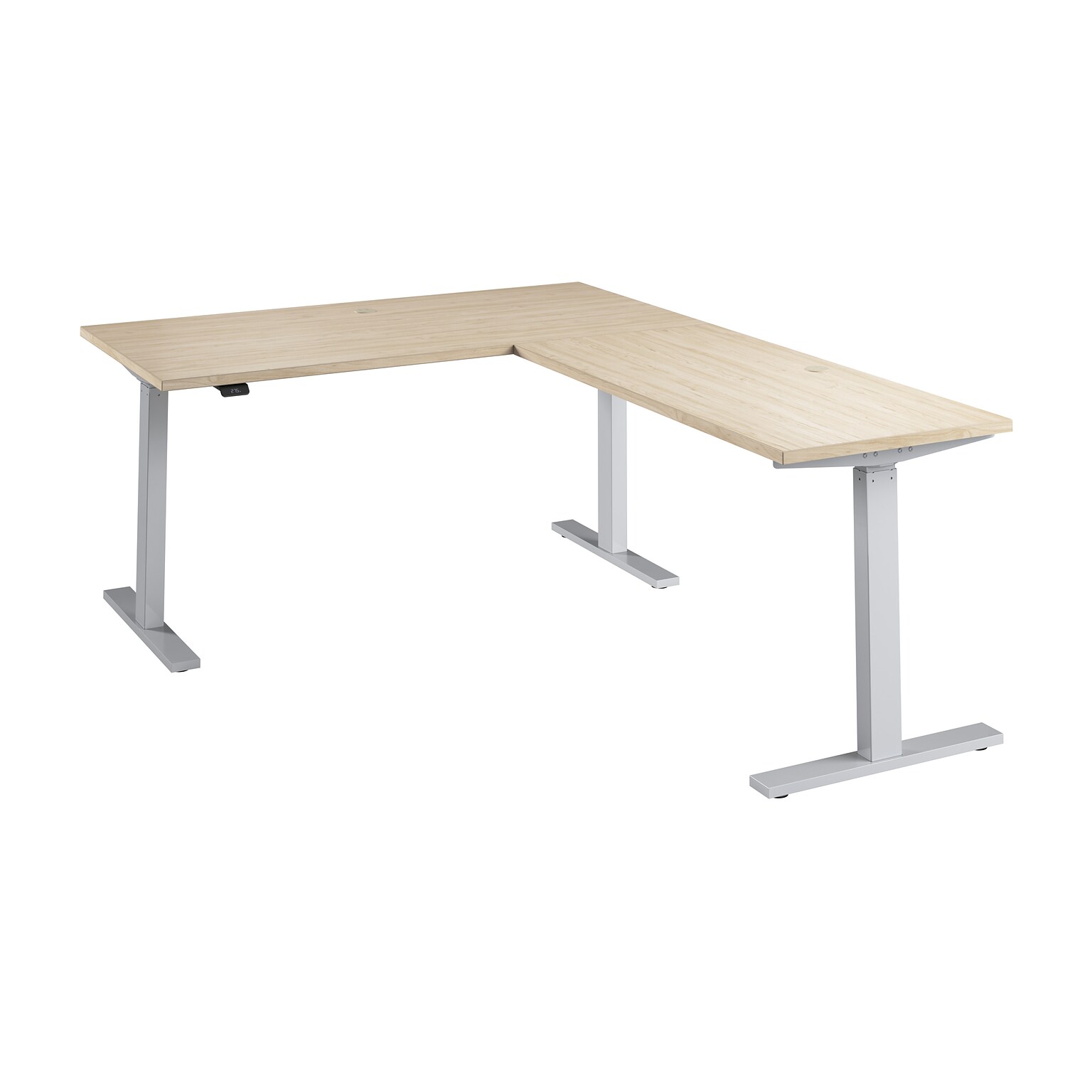 Bush Business Furniture Move 60 Series 60W L Shaped Adjustable Standing Desk, Natural Elm (M6SL6078NESK)