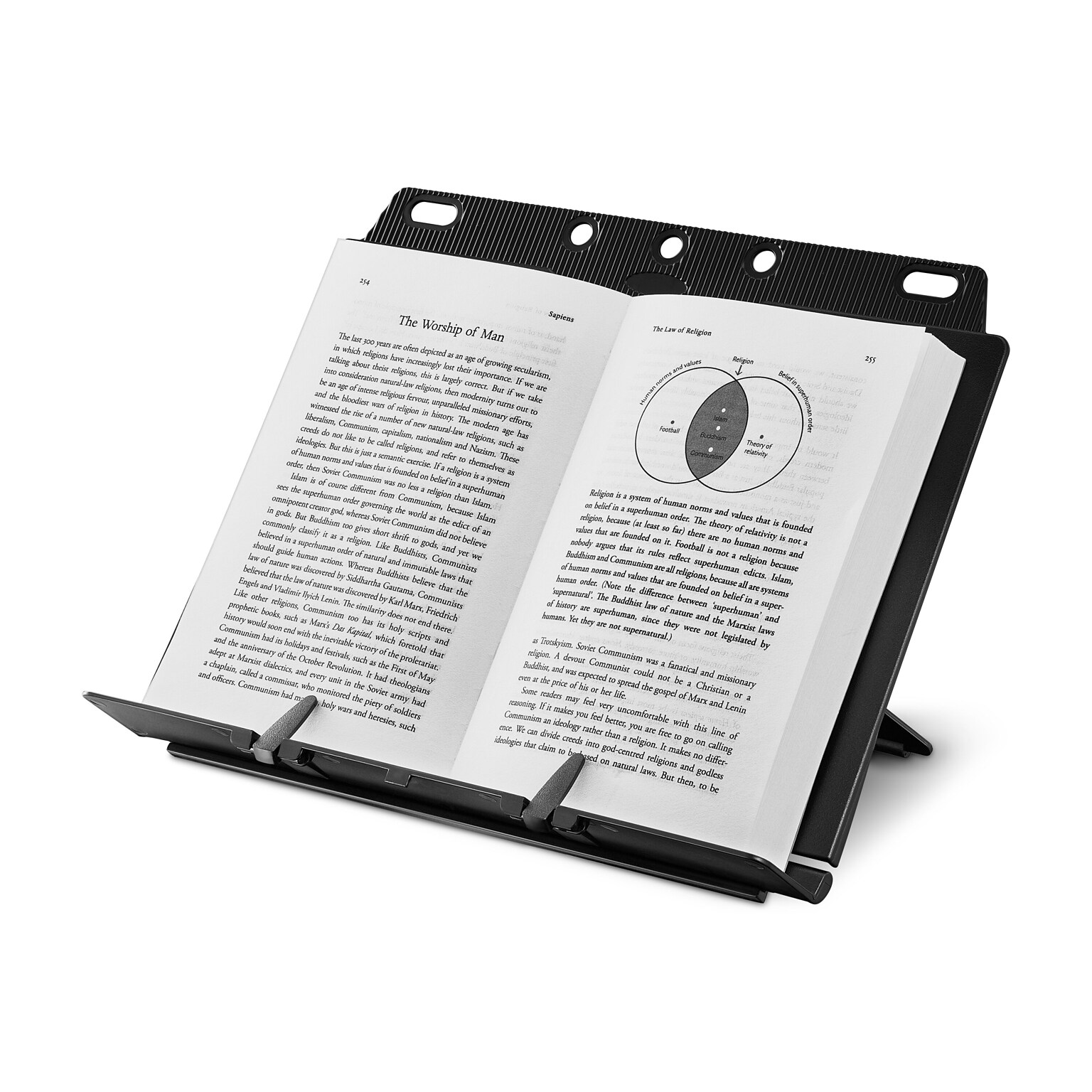 Staples® BookLift Plastic Document Stand with Lip, Black (88980)