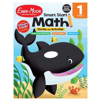 Evan-Moor Smart Start Acvitity Book Basic Skills Bundle, Grade 1 Workbook, 3 Books/Set (EMC6273)