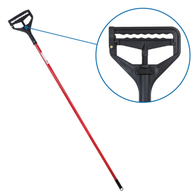 BISON LIFE 63 Quick Change Metal Wet Mop Handle, Red/Black, 6/Pack (BP-RMH-09)