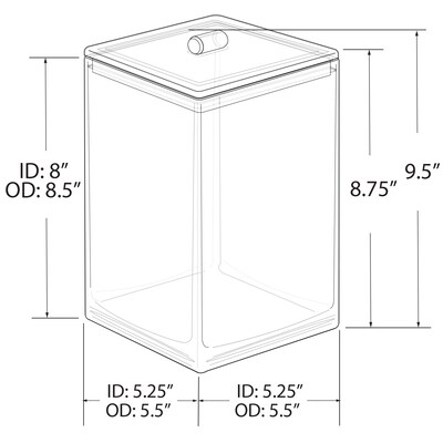 Azar Acrylic Containers, Clear (400431)