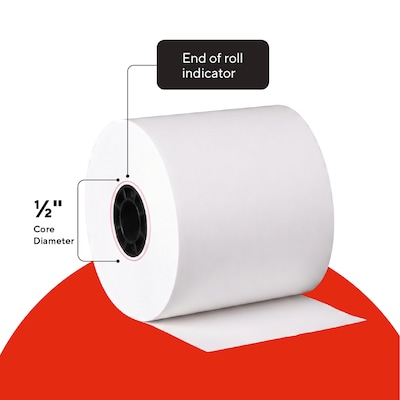 Staples Thermal Paper Rolls 2 1/4 x 50 Ft for POS and Registers, 50 Carton
