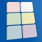 Flipside Products Dry Erase Stickables with Dry Erase Marker, Assorted Pastel Colors, 3" x 3", 12 Per Pack, 4 Packs (FLP96633)