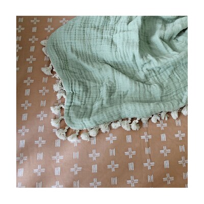 Baby Crane 6-Layer Muslin Blanket, Evergreen (BC-140BL-5)
