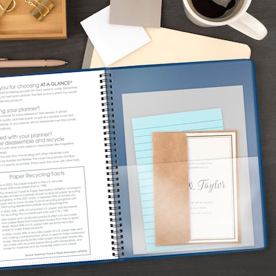 2027 AT-A-GLANCE 8.25" x 11" Weekly Appointment Book, Faux Leather Cover, Blue (70-940-20-27)