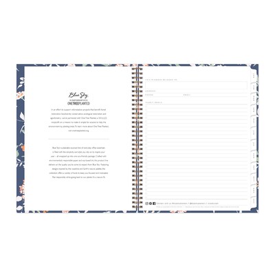 2026 Blue Sky Sustainability Effie Floral 8.5" x 11" Weekly & Monthly Personal Planner (138325-26)