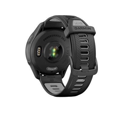 Garmin Forerunner 265 Smartwatch, GPS, 46mm, Black/Powder Gray Silicone Band (010-02810-00)