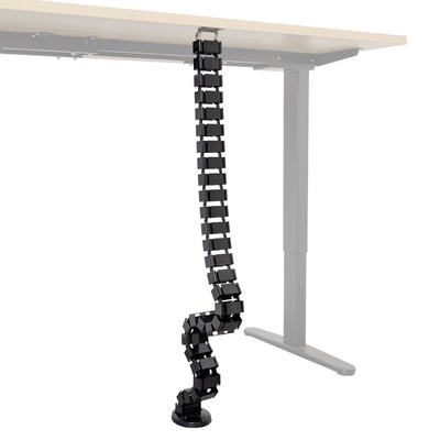 Mount-It! ABS Plastic Cable Organizer System, 50.5", Black (MI-7280)
