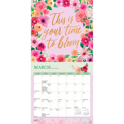 2027 BrownTrout Bonnie Marcus 7" x 7" Monthly Wall Calendar, Assorted Colors (9798330713066)