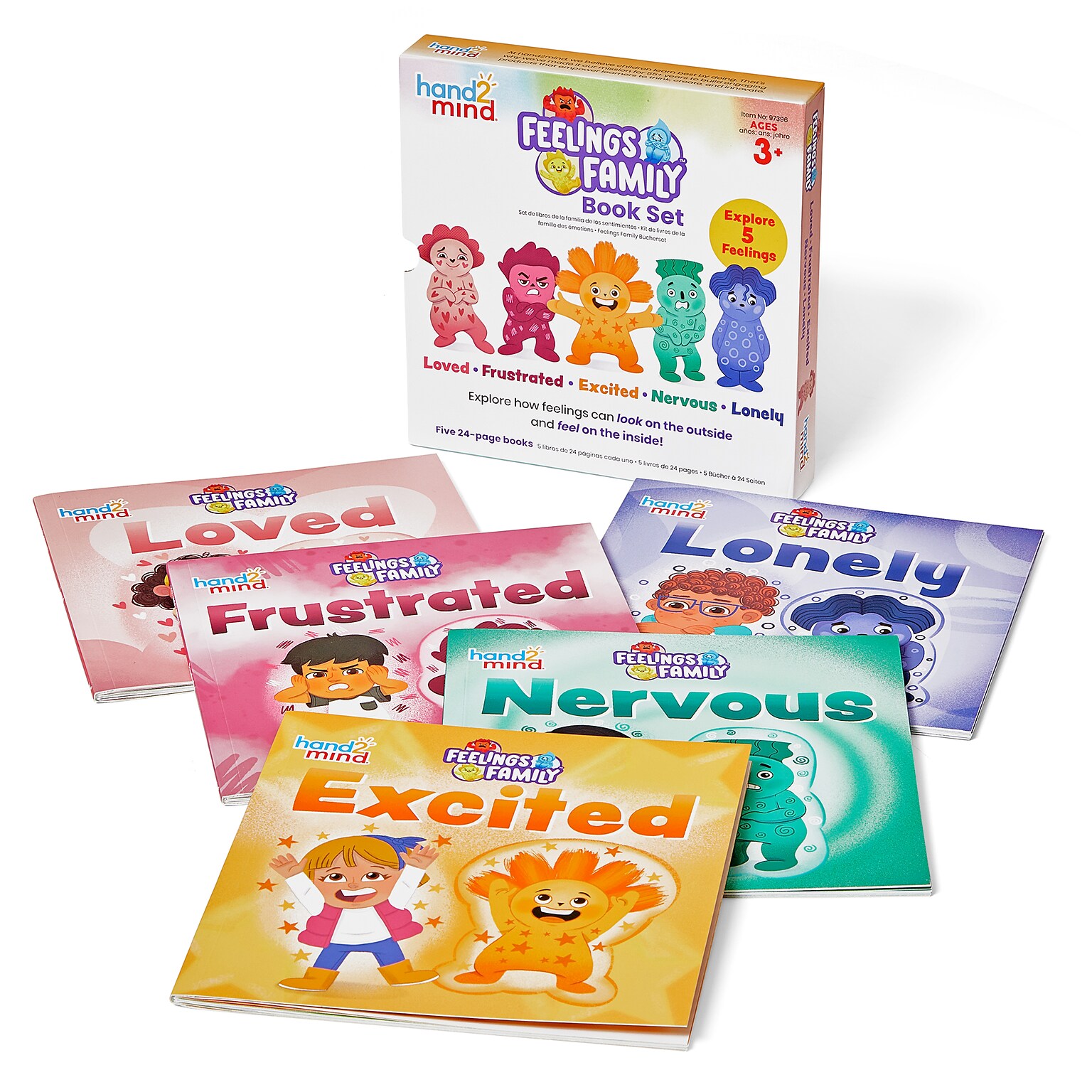 hand2mind Feelings Family Secondary Emotions Book Box Set (97396)