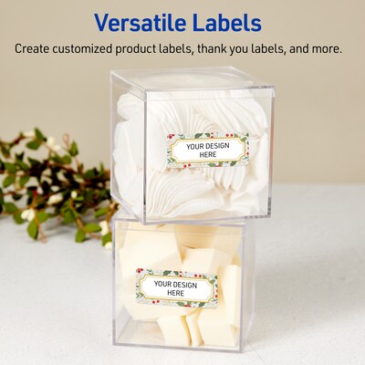 Avery Rectangle Multipurpose Labels, 1" x 2-5/8", White, 160/Pack (19479370462)