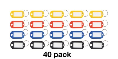 Advantus 1-Key Tags, Assorted Colors, 40/Pack