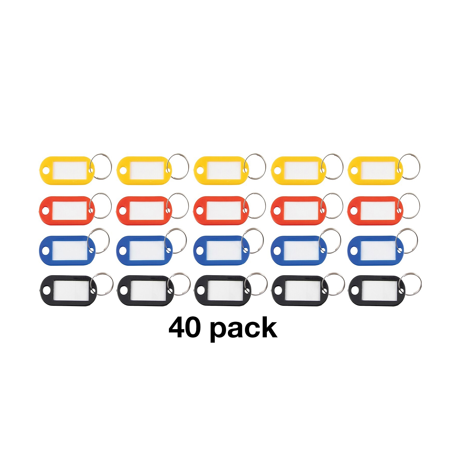 Advantus 1-Key Tags, Assorted Colors, 40/Pack