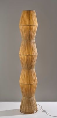 Adesso Renata 65.5"H Floor Lamp with Paper Raffia Shade (4107-12)
