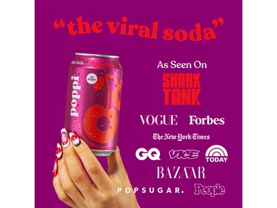 Poppi Prebiotic Cherry Cola Soda, 12 fl. oz., 12 Cans/Case (XNA71106)