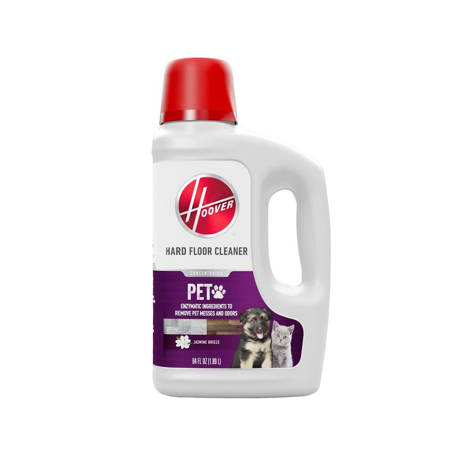 Hoover Pet Hard Floor Cleaner, Jasmine Breeze Scent, 64 Fl. Oz., 4/Carton (AH31451)