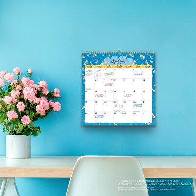 2026-2027 Plato Busy Bees 12" x 12" Academic Monthly Wall Calendar (9798330708215)