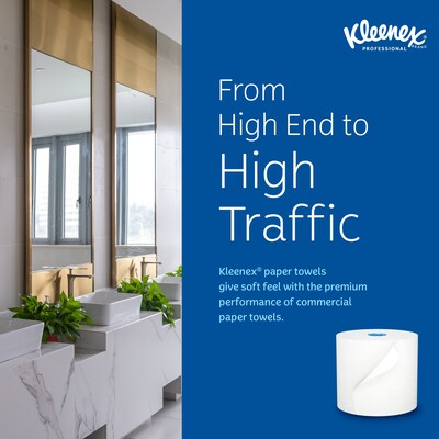Kleenex Professional Recycled Hardwound Paper Towels, 1-ply, 700 ft./Roll, 6 Rolls/Carton (25637)