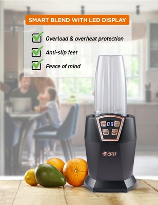 Commercial Chef 28 oz. Personal Power Blender, Black (CHPB40B)