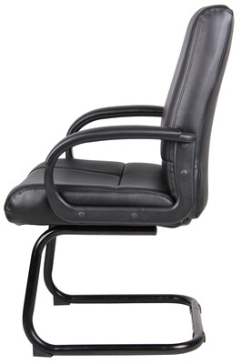 Boss Caressoft Leather Guest Chair, Black (B7909)