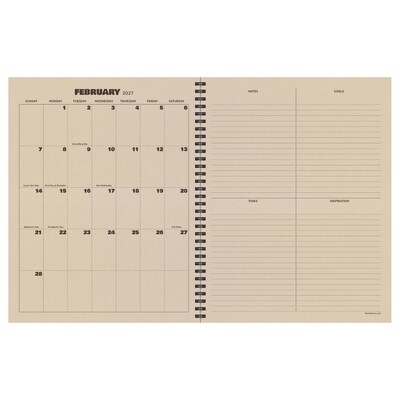 2026-2027 TF Publishing Leathered Compass 9 x 11 Academic Weekly & Monthly Planner, Paperboard Cover (AY27-9702)