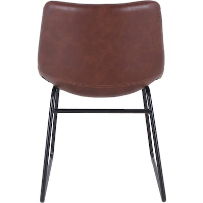 Lorell Sled Guest Chairs, Tan Bonded Leather, Mid Back, 2/Carton (LLR42957)