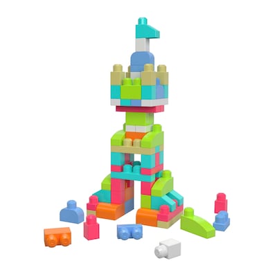 Mega Bloks Toy Blocks Big Building Bag, 80 Pieces (HNC73)