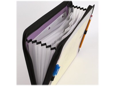 Five Star Reinforced Plastic Accordion File, 7-Pocket, Letter Size, Amethyst Purple (35170)