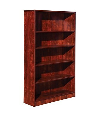 Lorell 60H 5-Shelf Bookcase, Cherry (LLR99788)
