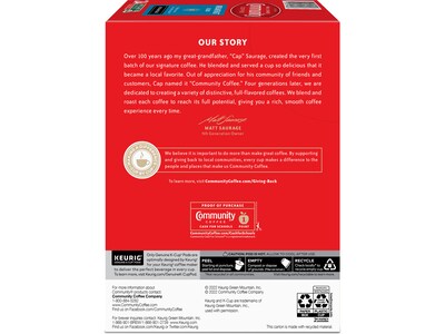 Community Coffee Breakfast Blend Keurig K-Cup Pod, Medium Roast, 24/Box (5000374324)
