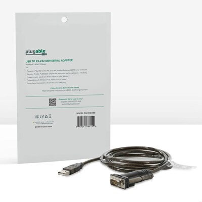 Plugable 2' USB to RS-232 DB9 Serial Adapter (PL2303-DB9)