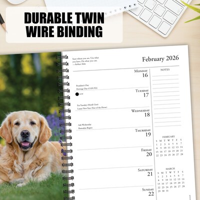 2026 Willow Creek What Goldens Teach Us 6.5" x 8.5" Daily & Monthly Personal Organizer (54680)