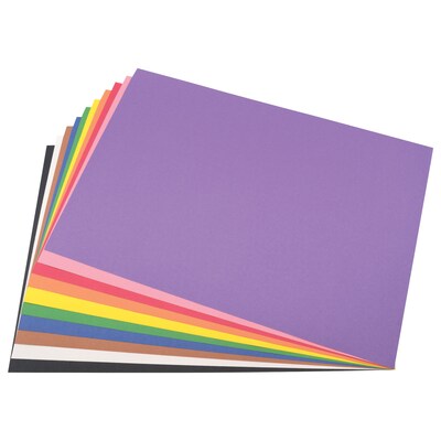 Prang 12" x 18" Construction Paper, Assorted Colors, 50 Sheets/Pack (P6507-0001)