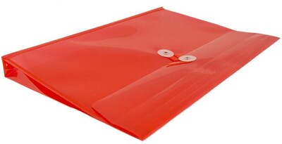 JAM Paper Premium Plastic Document File, Legal, Red, 3/Pack (219B1REX3)