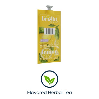 THE BRIGHT TEA CO. Lemon Herbal Tea FLAVIA Freshpacks, 100/Carton (B502)