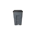 Rubbermaid Brute Metal Outdoor Trash Can, 95 Gallon, Gray (FG9W2200GRAY)