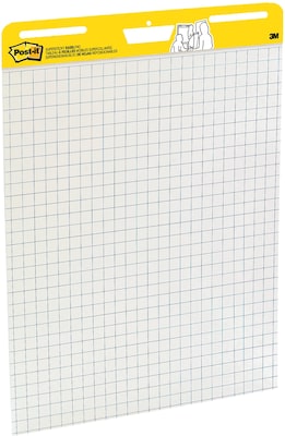 Post-it Self-Stick Easel Pad 560SS, 25 in x 30 in, 30 shts/pad, White Paper w/Faint Blue Grid Lines