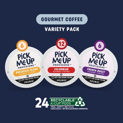 Pick Me Up Provisions™ Coffee Keurig K-Cup Pods, Variety Pack, 24/Box (5000392636)