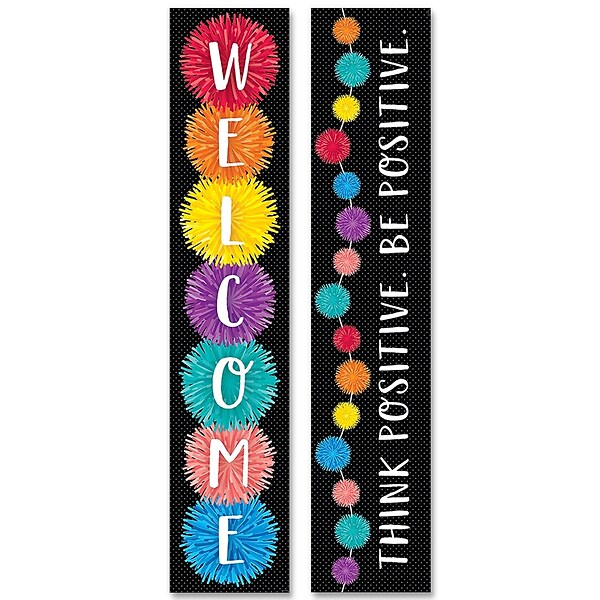 Creative Teaching Press Pom-Poms Welcome 2-sided Banner (CTP8670)