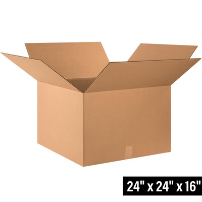 24 x 24 x 16 Shipping Boxes, 32 ECT, 10/Bundle (242416)