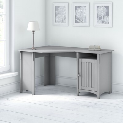 Bush Furniture Salinas 55W Corner Desk with Storage, Cape Cod Gray (SAD155CG-03)