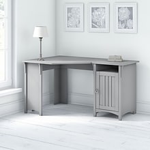 Bush Furniture Salinas 55W Corner Desk with Storage Cabinet, Cape Cod Gray (SAD155CG-03)