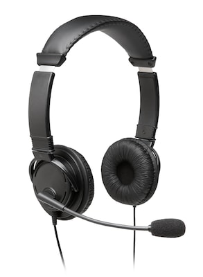 Kensington Hi-Fi 3.5mm Stereo On-Ear Computer Headset, MT Certified (K97603WW)