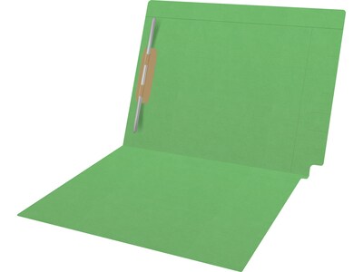 Medical Arts Press Kardex Match Reinforced End Tab File Folder, Straight Cut, Letter Size, Green, 50/Box (S-09483-GRN)