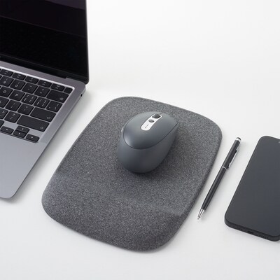Quill Brand® Mouse Pad with Gel Wrist Rest, Gray