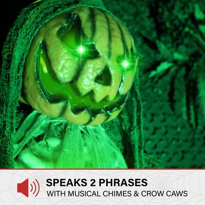 Haunted Hill Farm Lifesize Animatronic Pumpkin Man (HHPUMP-8FLSA)