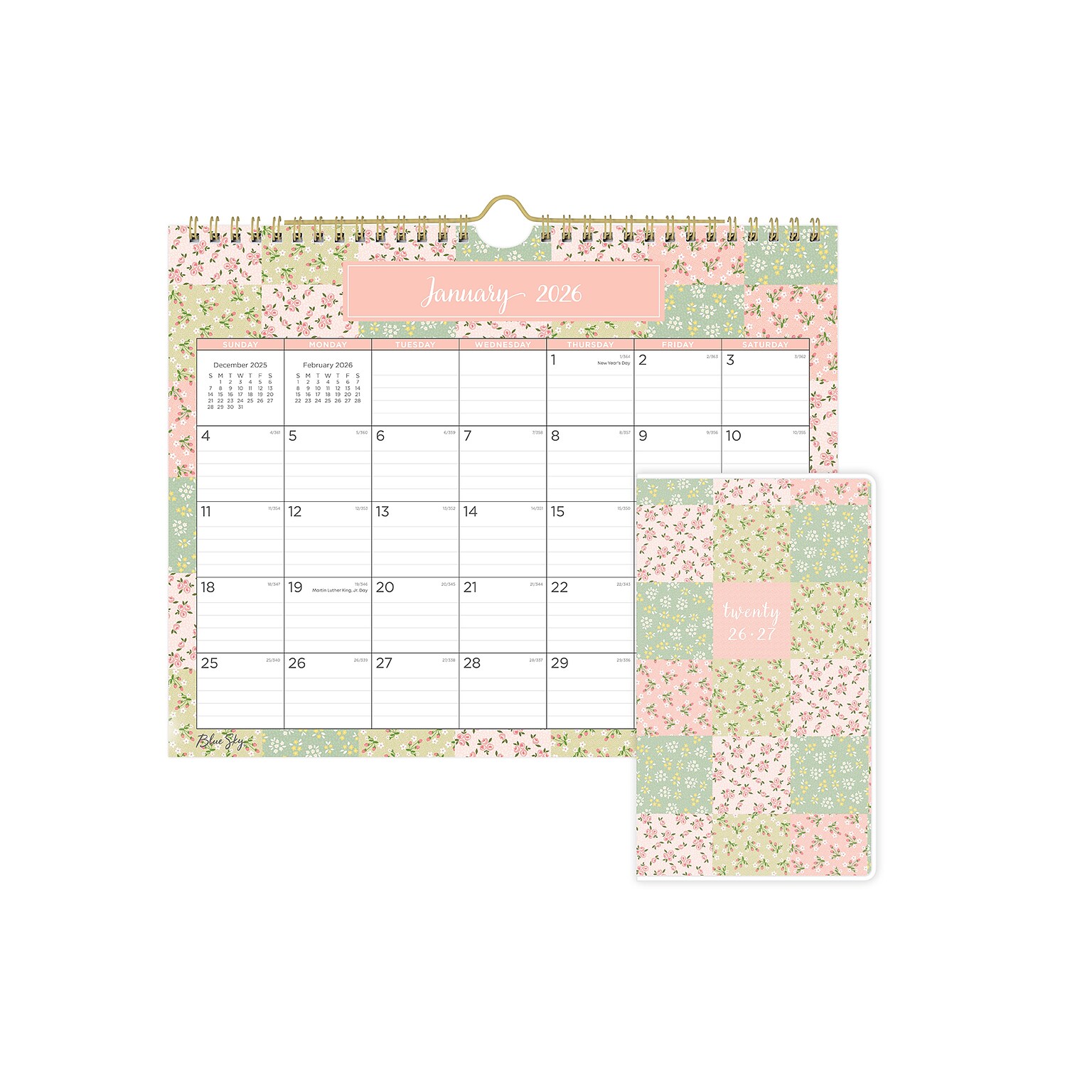 2026 Blue Sky Combo Pack 11 x 8.75 Monthly Wall Calendar, Alessandra Clear (158064)