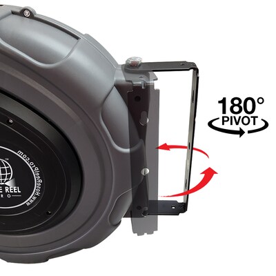 Hose Reel Pro 65 ft. Extension Cord Reel, 3-Outlet, 12 AWG, Gray (EC-GY-65)