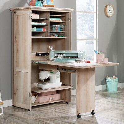 Sauder Select Craft and Sewing Armoire, Pacific Maple (430445)
