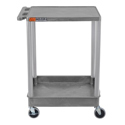 Luxor ENDURA 2-Shelf Utility Cart, Gray (STC21-G)